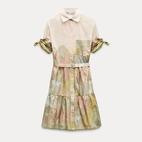 ZARA BLOGGERS’ FAVORITE PRINTED SHORT DRESS ZW COLLECTION - Picture 10 of 16